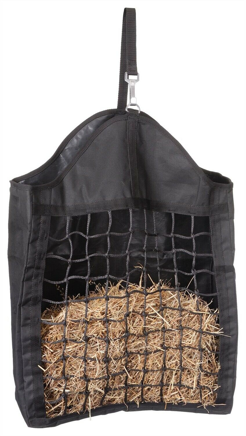 Nylon Hay Tote Feed Bag With Slow Feed Net Front