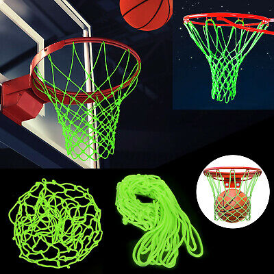 Amazing glow in the dark light sun powered basketball hoop net shoots training