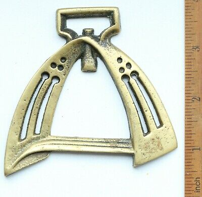 Vintage Brass Horse Saddle Harness Medallion Ornament ''bell''