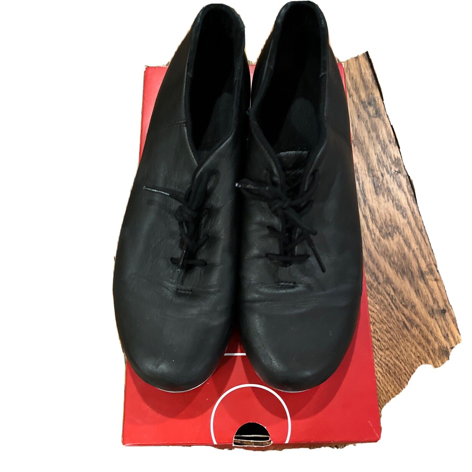 Euc Womens Capezio Dance Tap Shoes Black Oxford Lace Up Size 9m