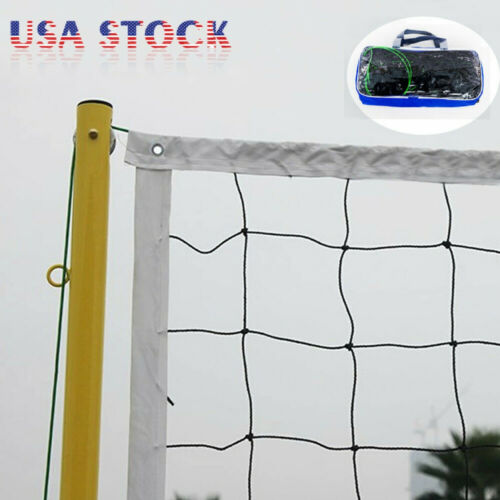 Volleyball Net With Steel Cable Rope 32 X 3ft Official Size Outdoor Beach W/ Bag