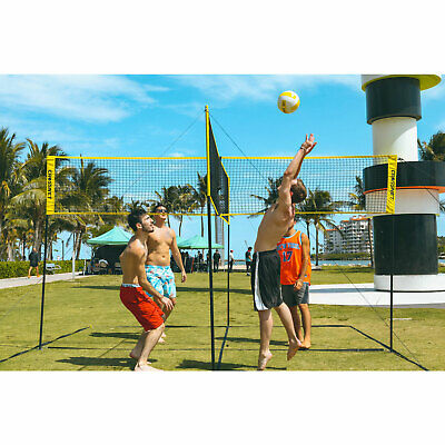 Crossnet 4 Way Adjustable Volleyball Net And Volleyball Game Set (open Box)
