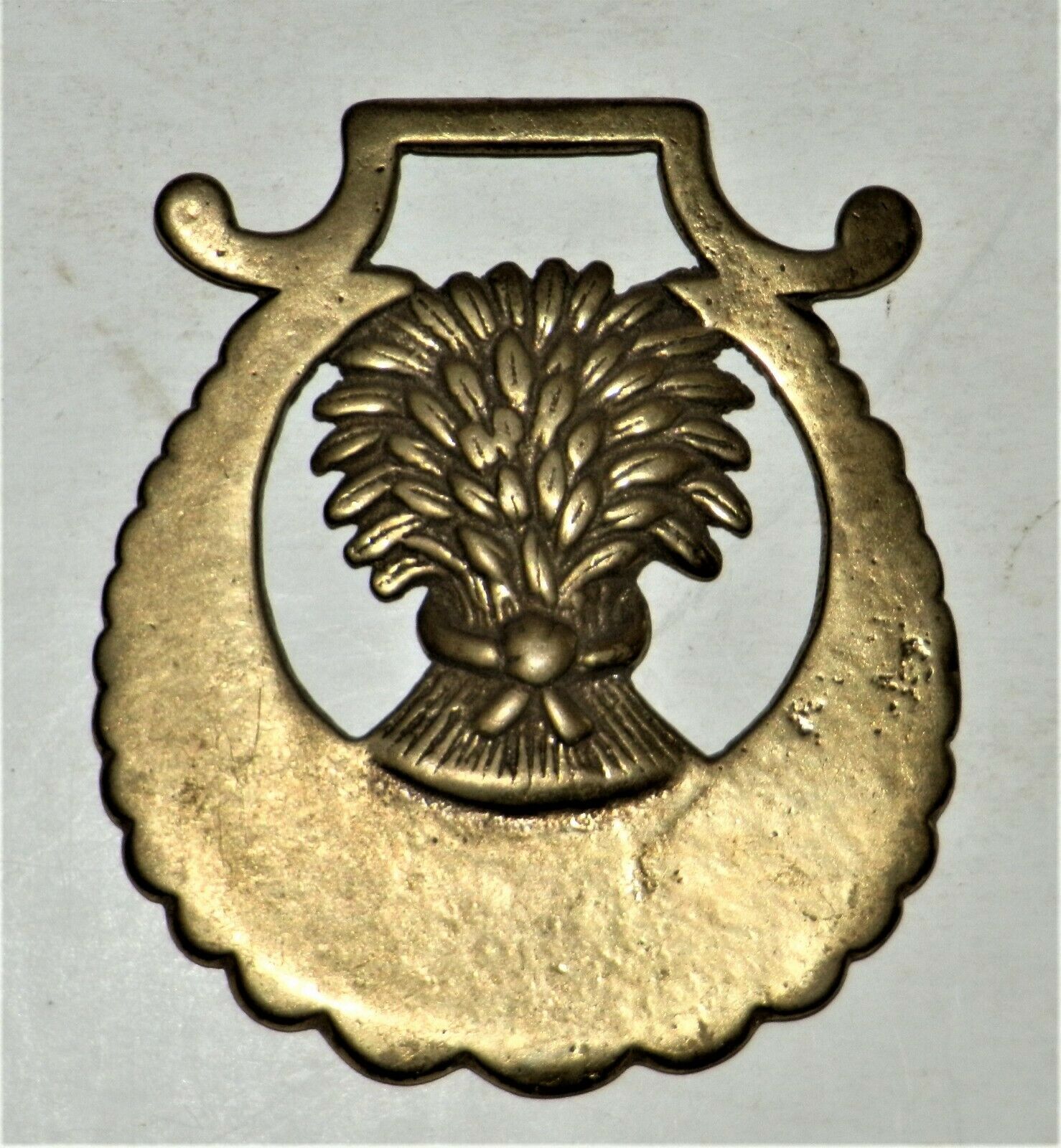 Vintage Brass Tack Horse Medallion Bridle Saddle Badge Pineapple