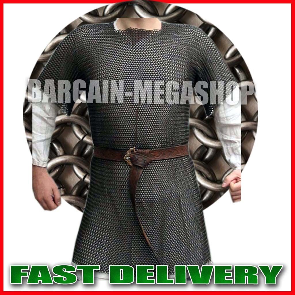 Blackend Chainmail Shirt Butted Chain Mail Armor Costume Chainmaille