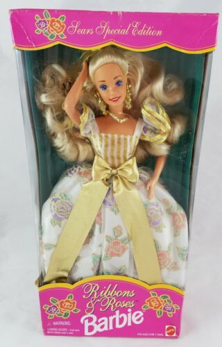 New Barbie "ribbons & Roses" Doll 1994 Sears Special Edition