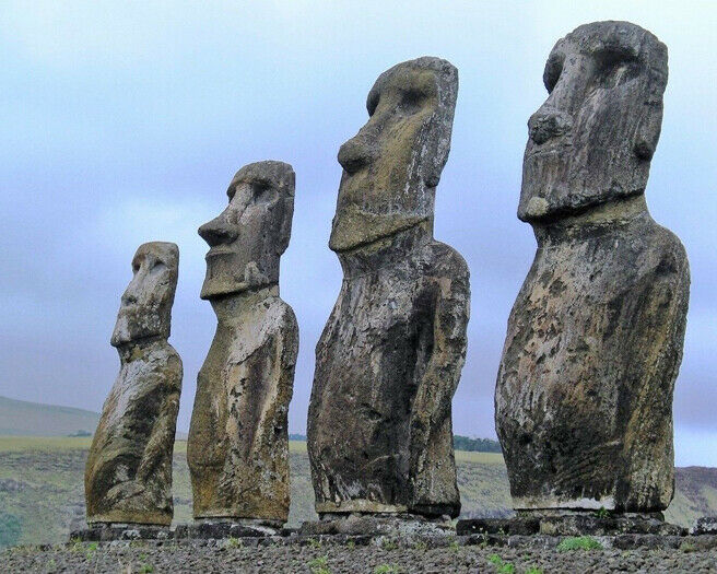 Moai Easter Island Statues Glossy 8x10 Photo Print Wall Art Poster Monolithic