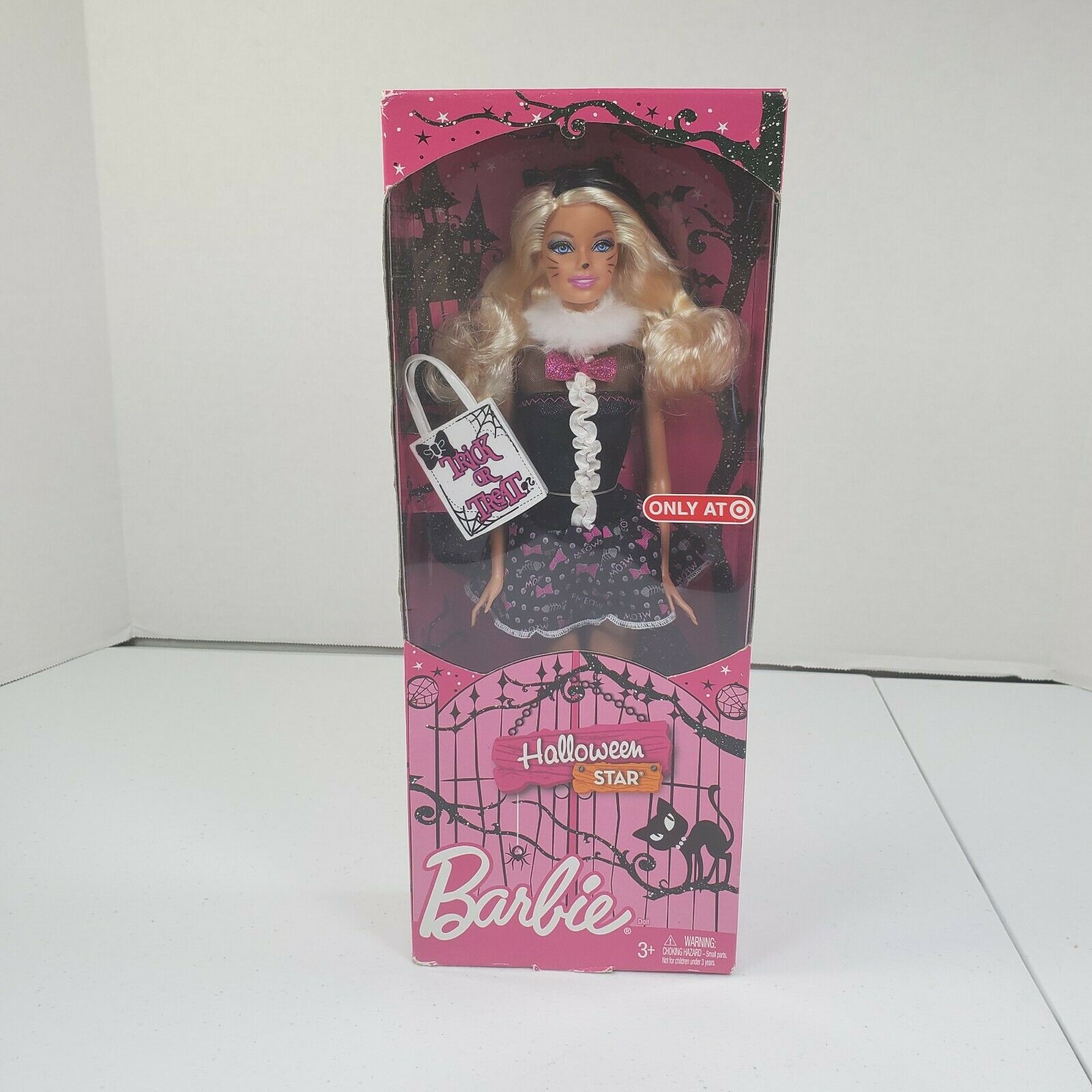 Nib 2012 Mattel Barbie Cat Halloween Star Blonde Hair #x4854 Target Exclusive