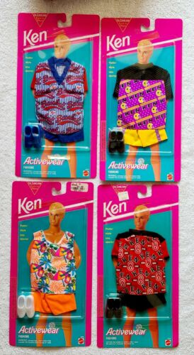 Complete Set 4 Vintage Mattel Ken Activewear Fashions Barbie's Boyfriend #68040