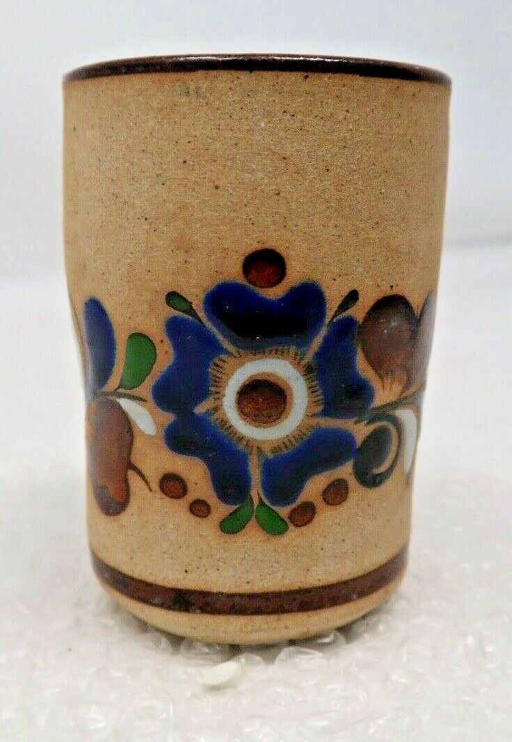 Pottery Flowers Cup Mug Mexico