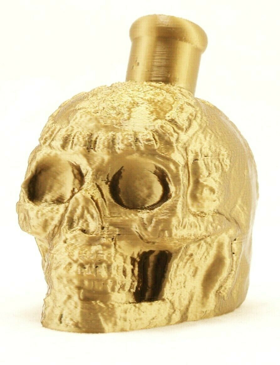 Mayan / Aztec Death Whistle Ancient Gold Skull *** Made In Usa ***