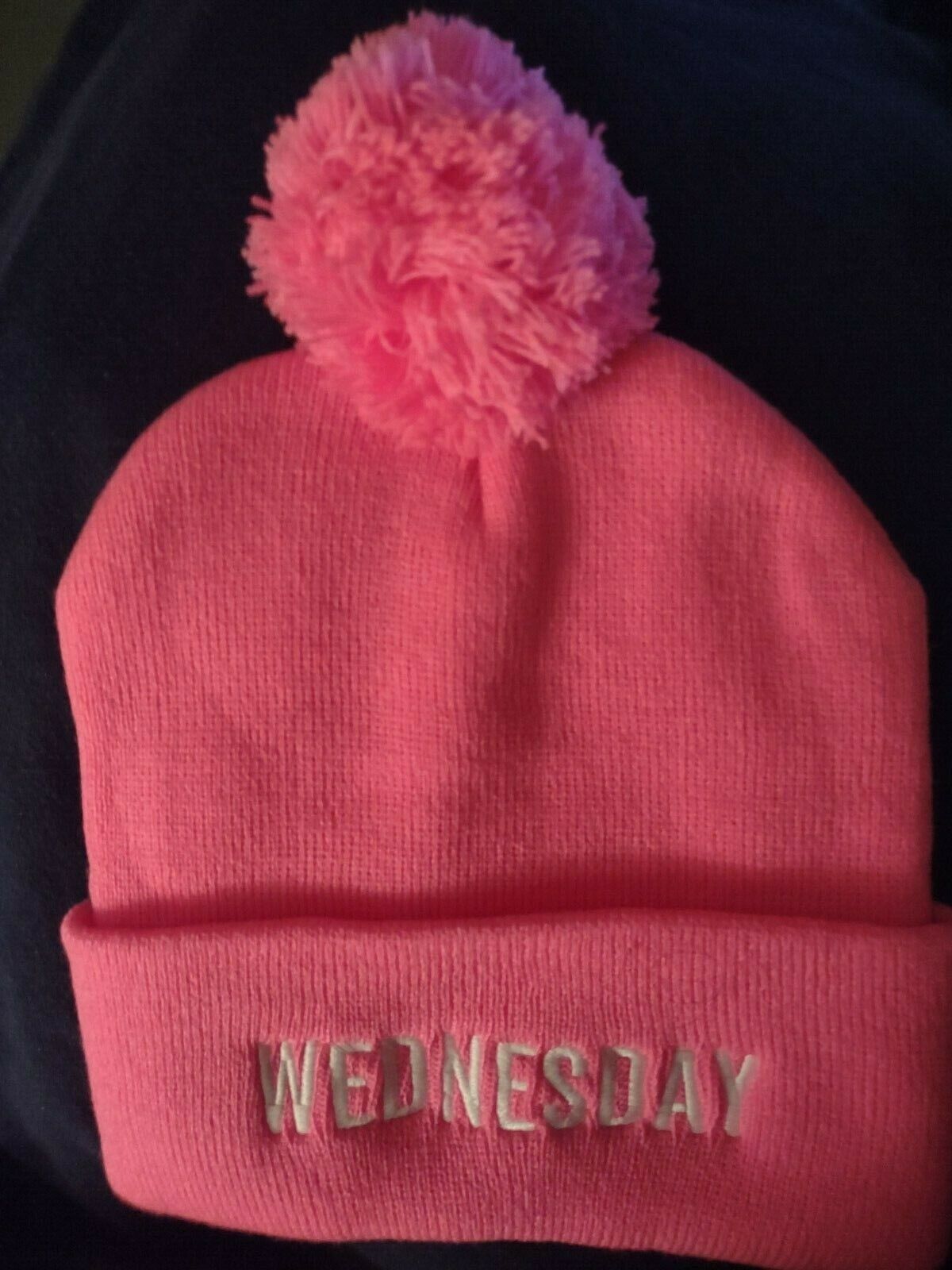 Redesign Broadway Pink-pom Beanie, Mean Girls Hat "wednesday"