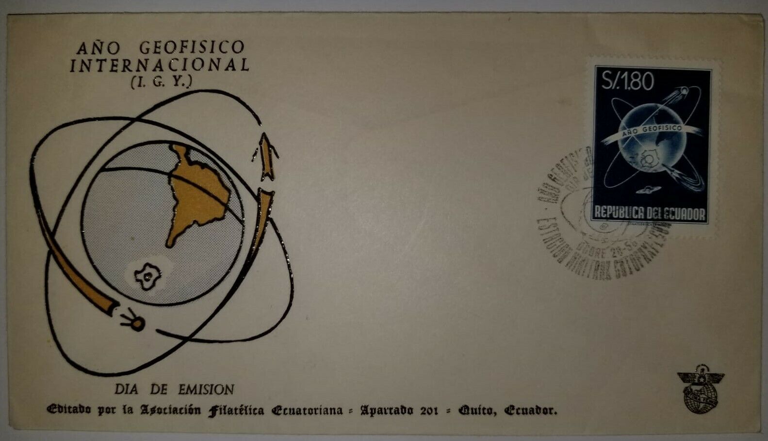 O) 1958 Ecuador, International Geophysical  -minitrak Cotopaxi - geophysical Yea