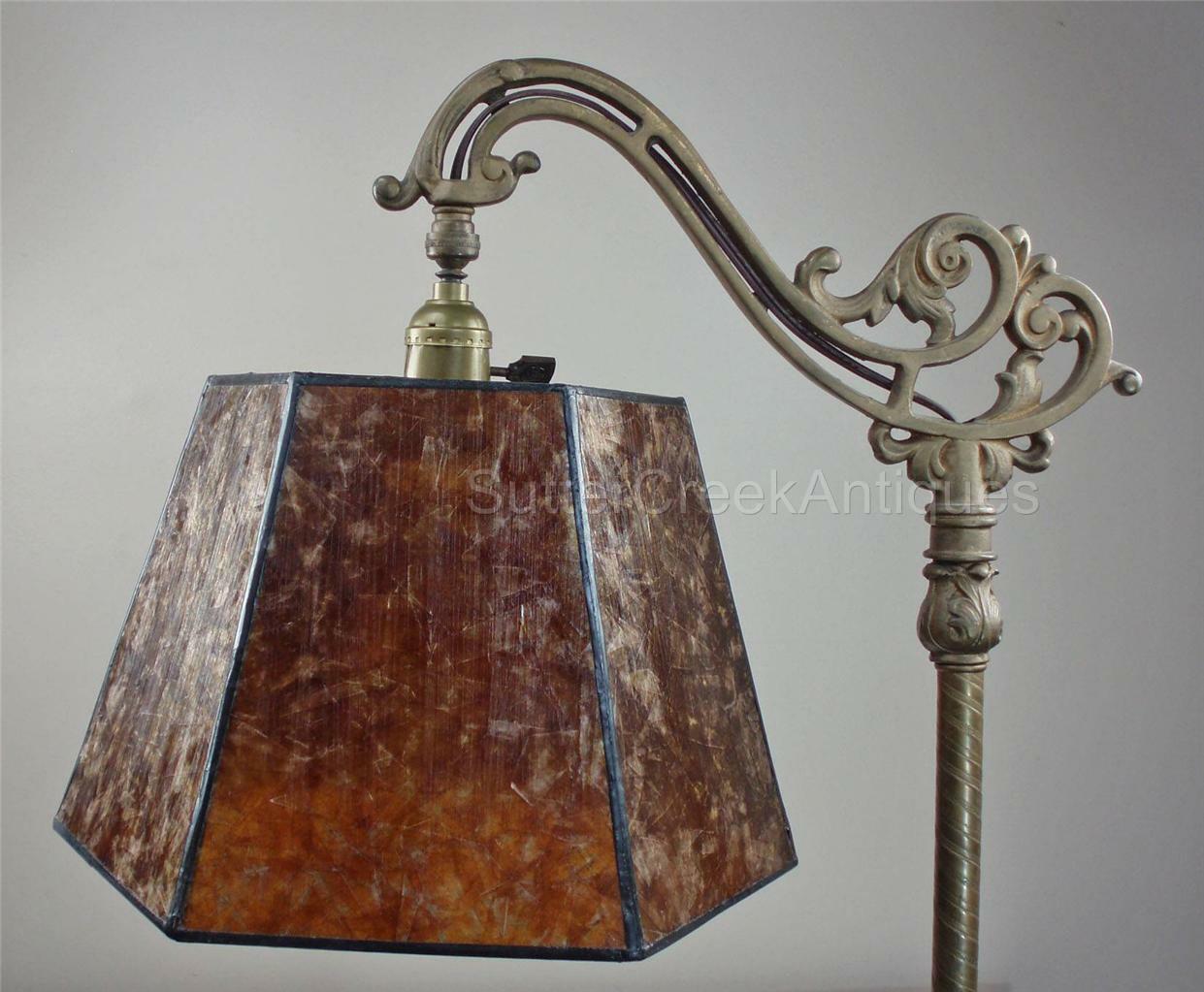 Mission Arts & Crafts Mica Bridge Floor Lamp Shade Amber Tailor Made Lampshades