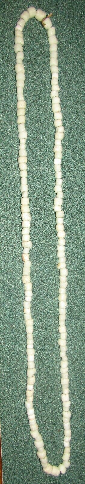 Indian Artifacts 145 Glass White Trade Bead Necklace, Colusa, Cty California