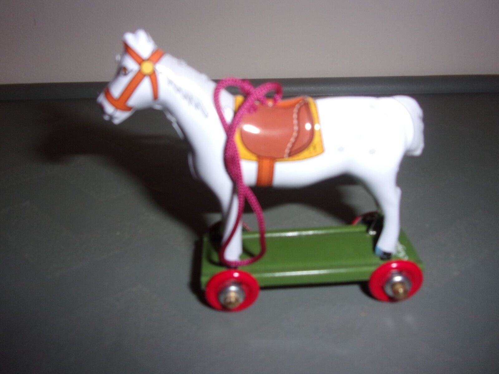 Schylling Penny Tin Pull Toy Appaloosa Christmas Holiday Horse Ornament