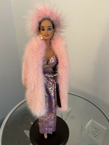 Barbie In Genuine Pink Mink Coat