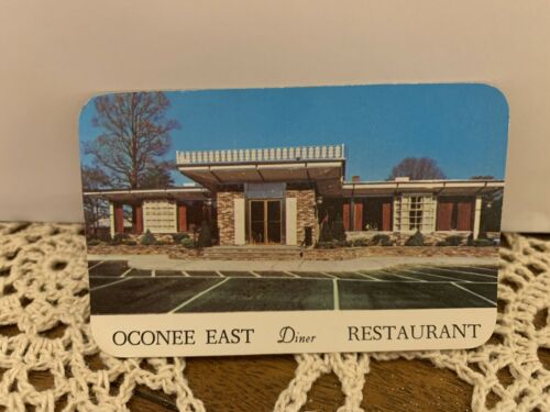 Vintage Business Card Oconee East Diner Islip Ny