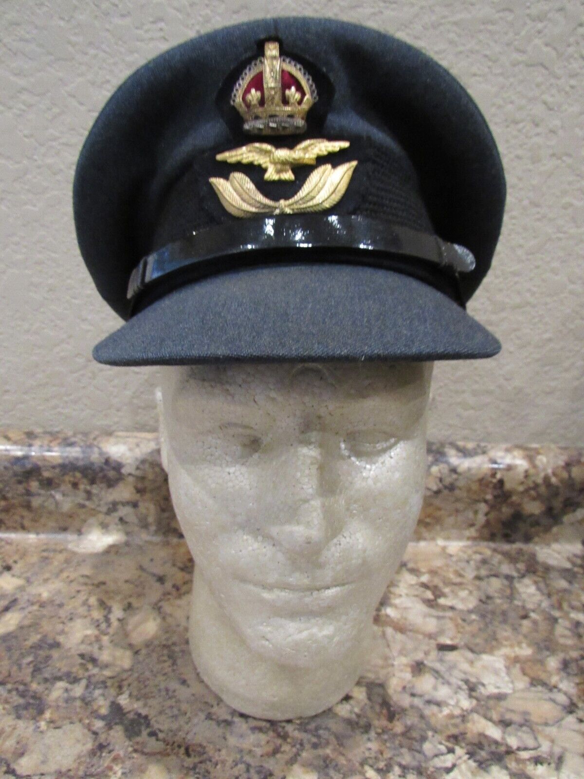 Wwii British Raf Air Force Officers Visor Cap Named To Wing Command Ed Stuart