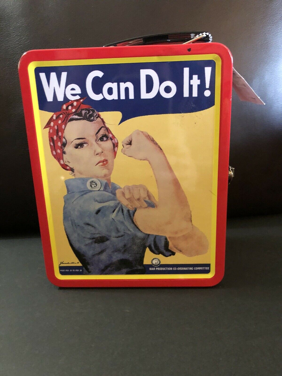 Rosie The Riveter  "we Can Do It!" Metal School Work Lunch Box Container