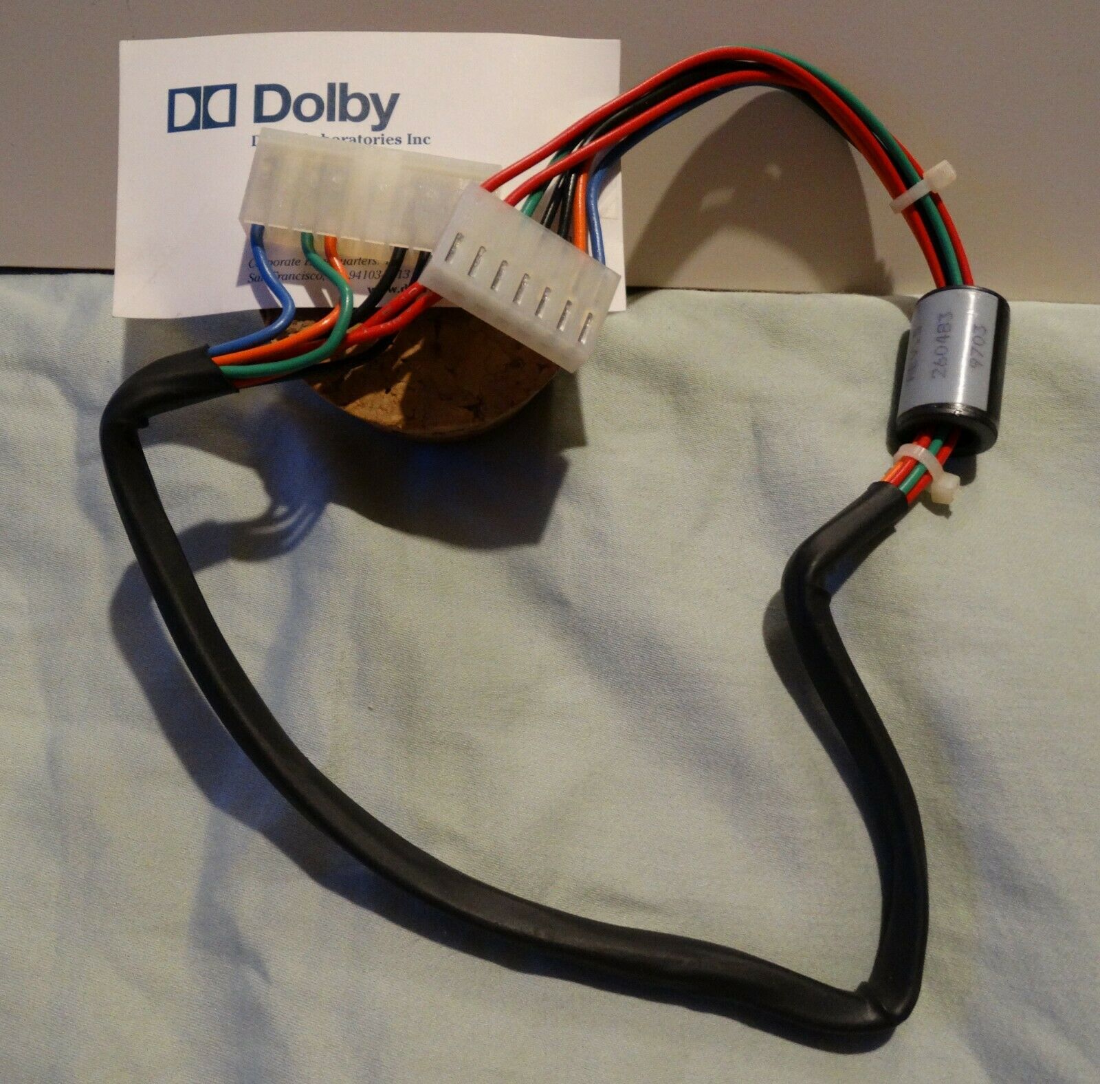 Nos Dc Power Cable For Dolby Digital Adapter Da-20 Da20 35mm Film