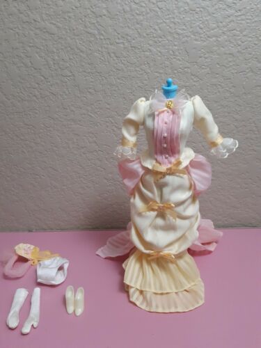 Barbie Avon Albee 2nd Clothes Pink Yellow Tulle Gown Jacket Skirt Downton Abbey
