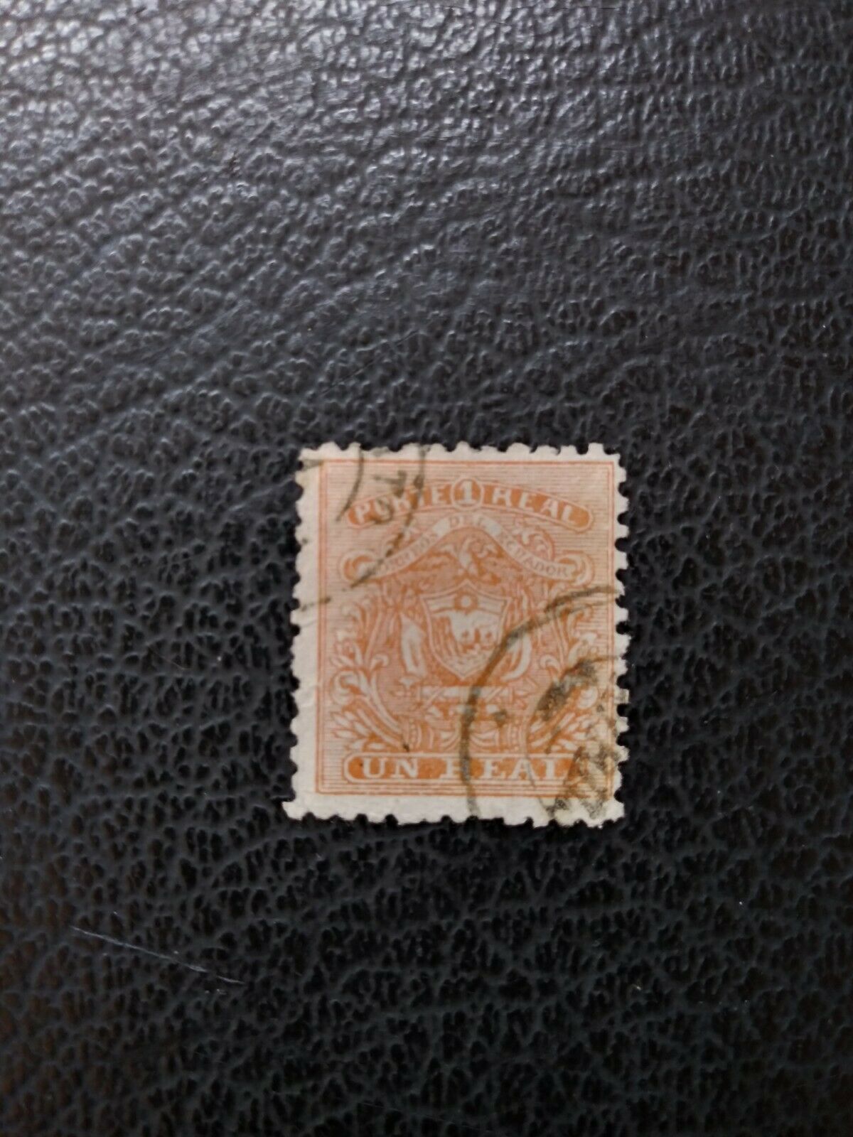 Ecuador #10 Used, 1872 1r Yellow, Scott Catalog Value $ 10.00