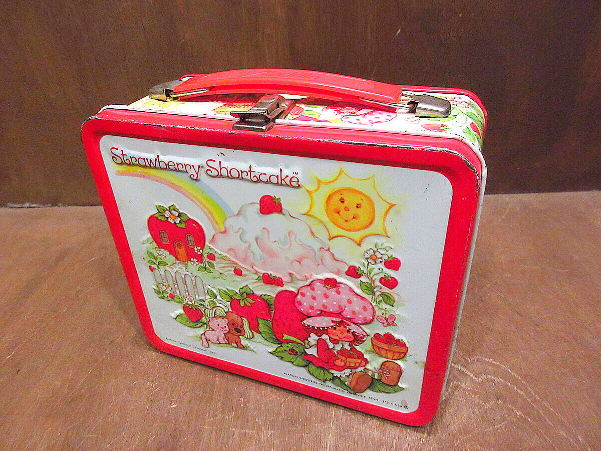 Vintage 80s ●strawberry Shortcake Metal Lunch Box ●220808k2-bxs Bento Box