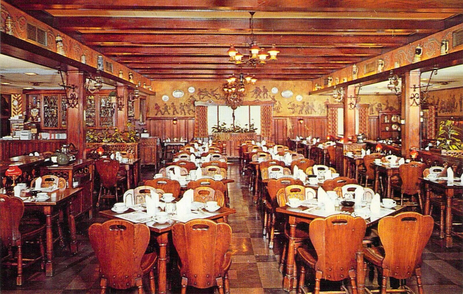 Mi Grand Rapids Schnitzelbank Restaurant 1959-64 Mint 342 Jefferson Postcard M02