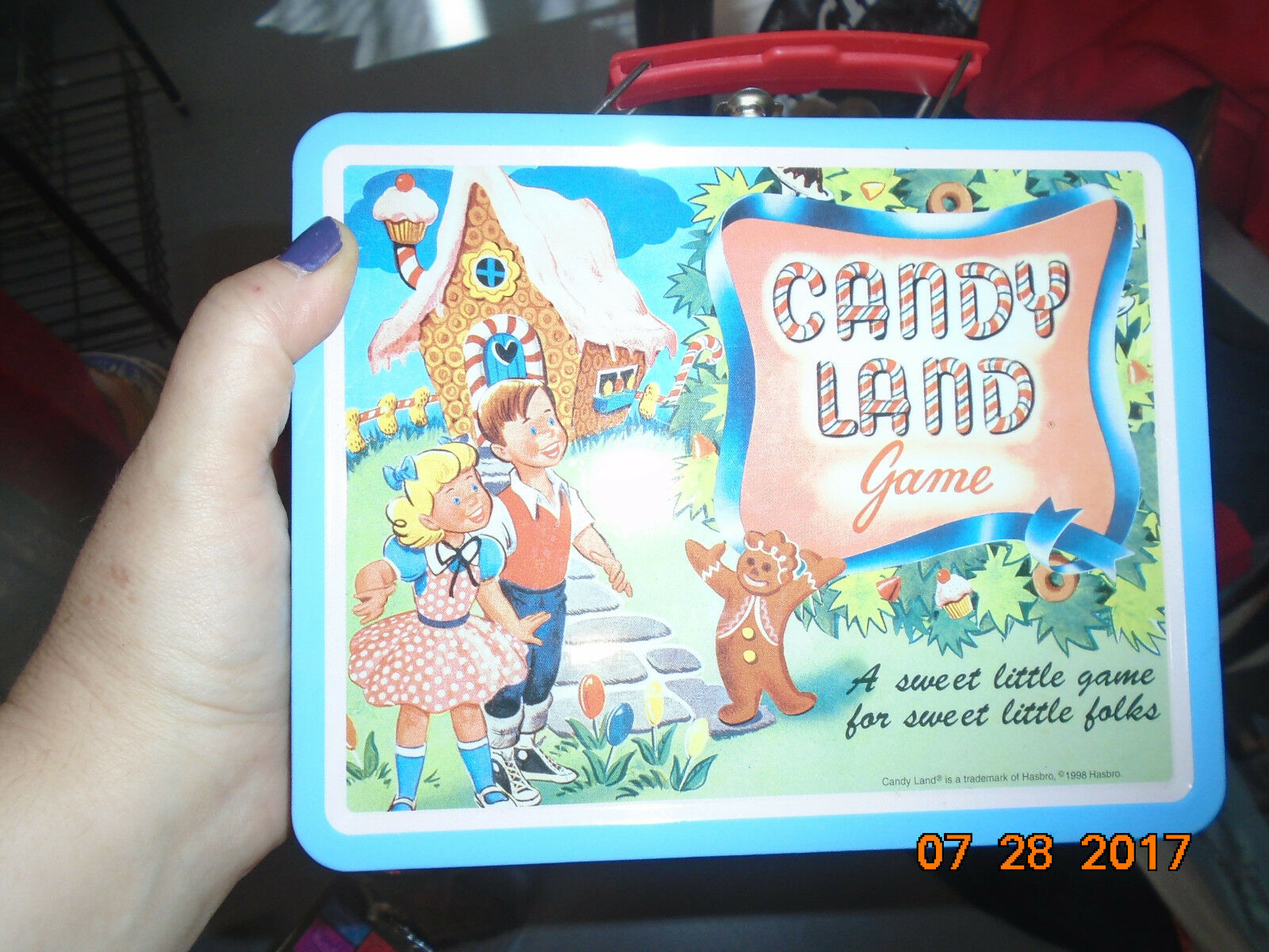 Vtg Candyland Candy Land Game Tin Lunch Box