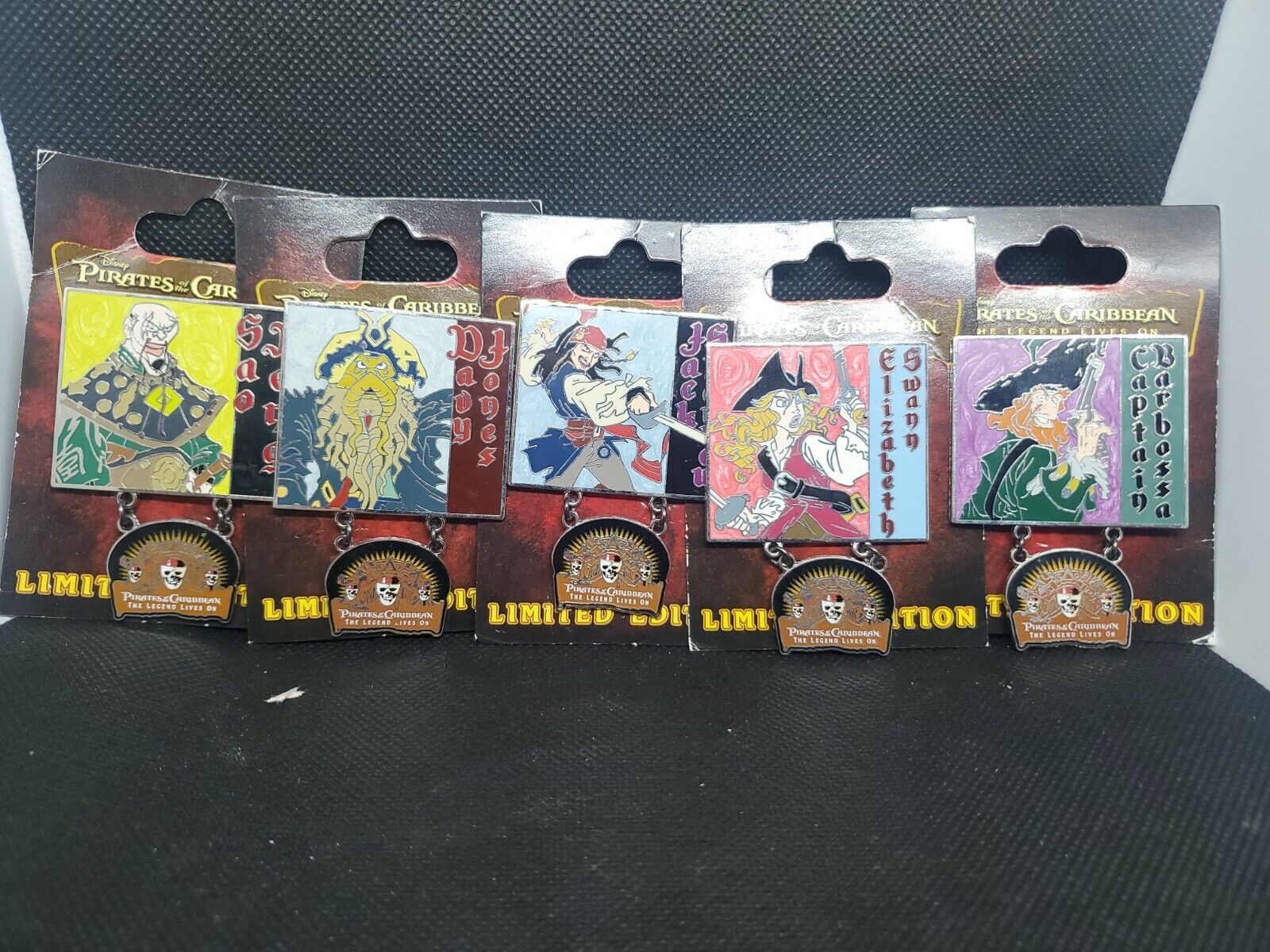 Pirates Of The Caribbean The Legend Lives On Le 2000 Disney Pin Complete Set
