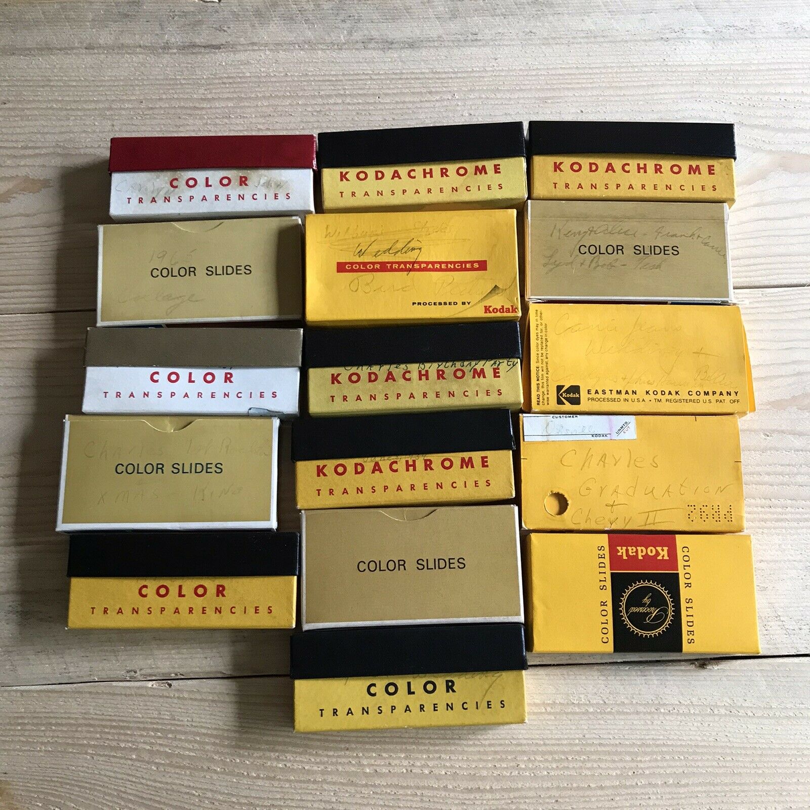 Lot Of 16 Empty 35mm Slide Cardboard Boxes Kodachrome Kodak - Storage Or Display