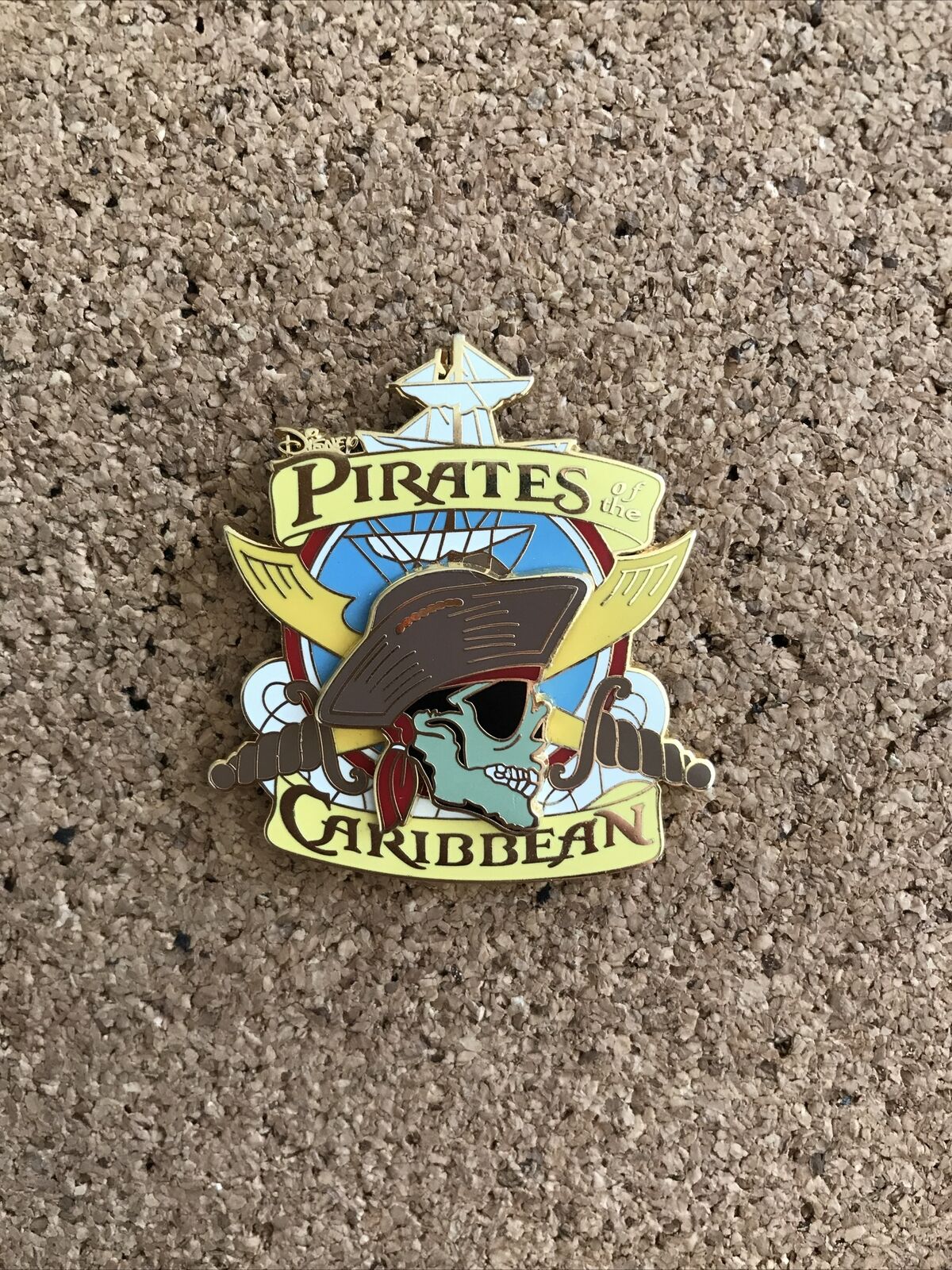 Disney Pirates Of The Caribbean Skull With Swords Pin On Pin