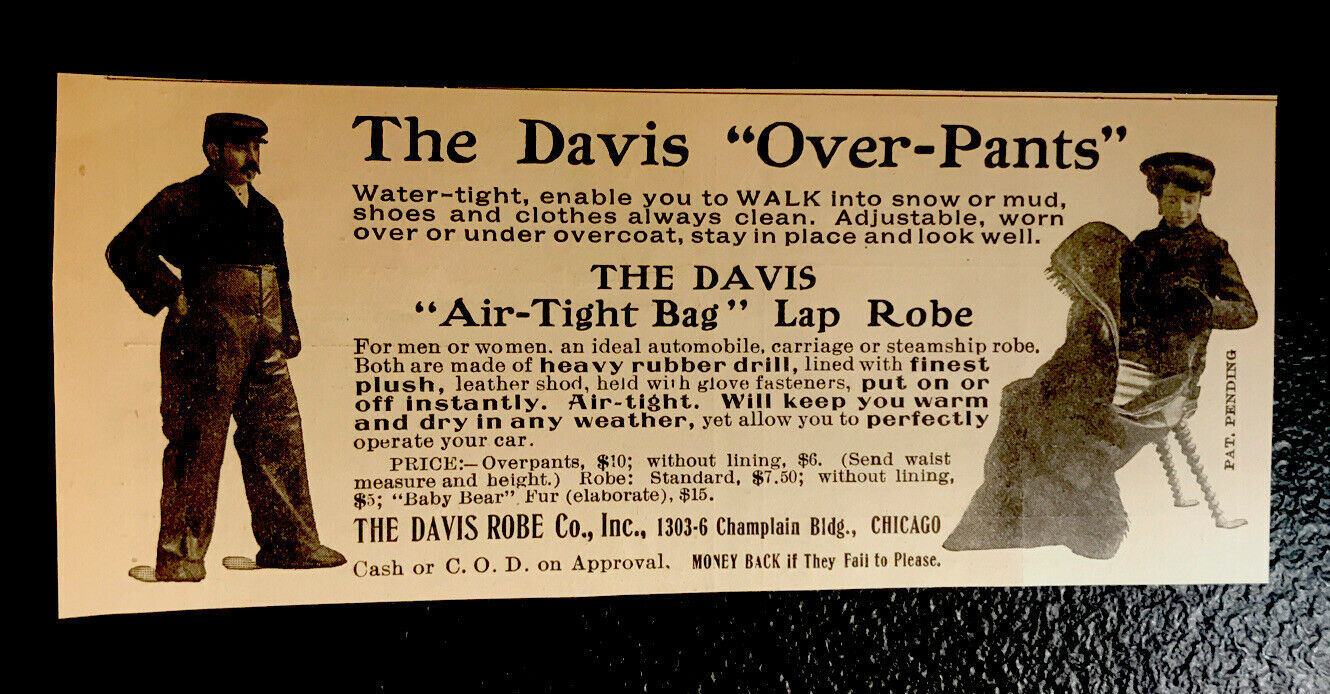1904 Davis Robe Co. Pants Clothing Advertising - Chicago