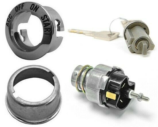 New Mustang Ignition Switch Bezel  Lock Kit Complete 1964-1966