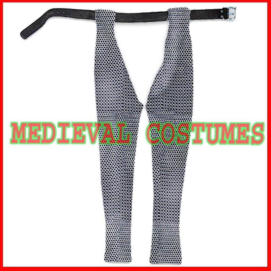 Aluminum Medieval Chain Mail Legging Round Riveted Chainmail Chausses Medium