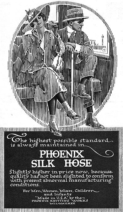 Will Grefe Fade Away Phoenix Silk Hose Milwaukee Original 1916 Magazine Ad