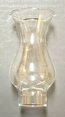 1 1/4" Fitter X 4 1/4"h Crimp Top Miniature Clear Glass Oil Lamp Chimney 66116j