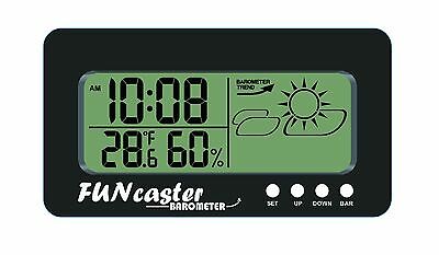 Funcaster Barometer Ambient Weather Clock, Golf Cart, Boat, Office, Home, Patio