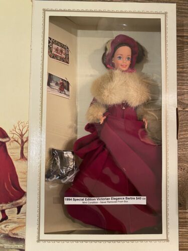 Vintage 90's Victorian Elegance Barbie Doll New In Box Hallmark Mattel 1994
