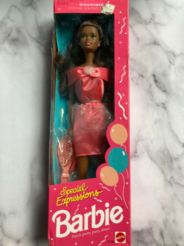 Vintage Mattel 1992 African American Woolworth Special Expressions Barbie Doll