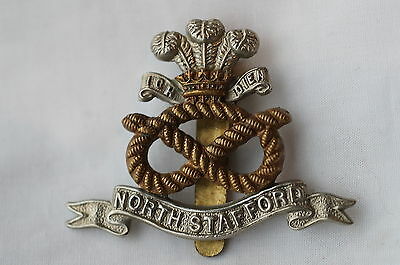 Ww2 British North Stafford Cap Badge