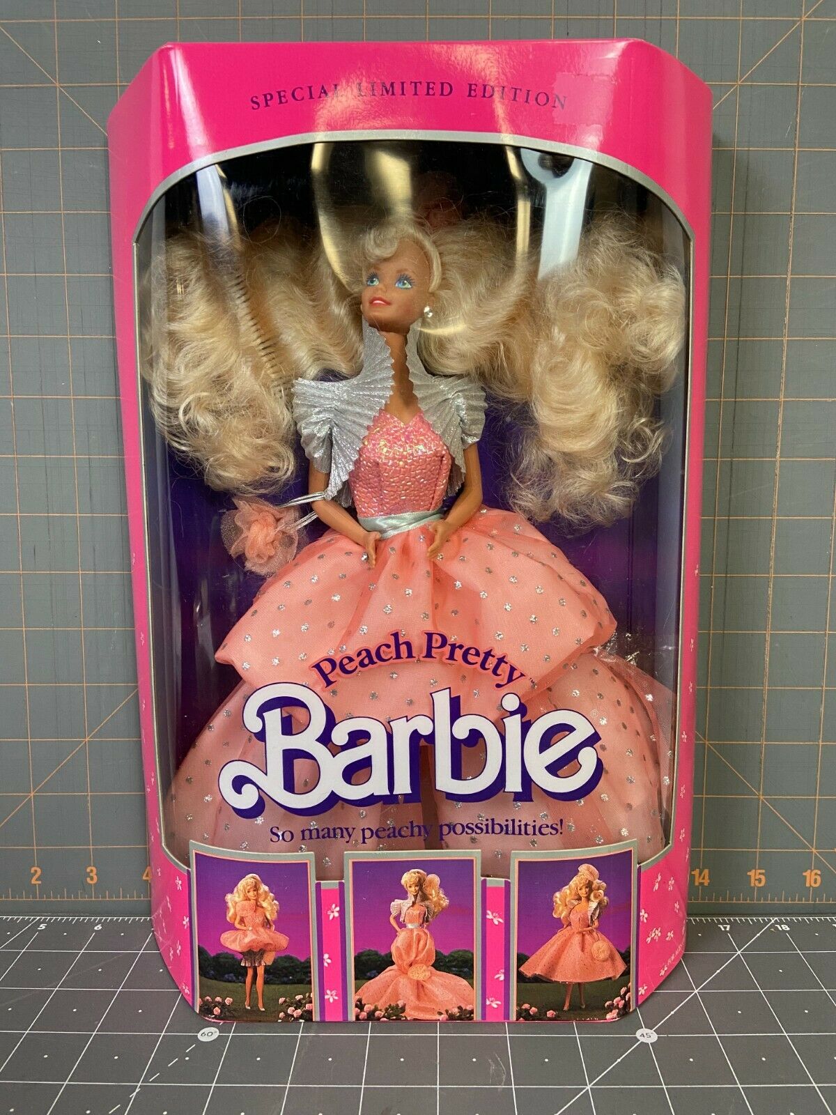 1989 Special Limited Edition Peach Pretty Barbie #4870 Vintage Nib Moc