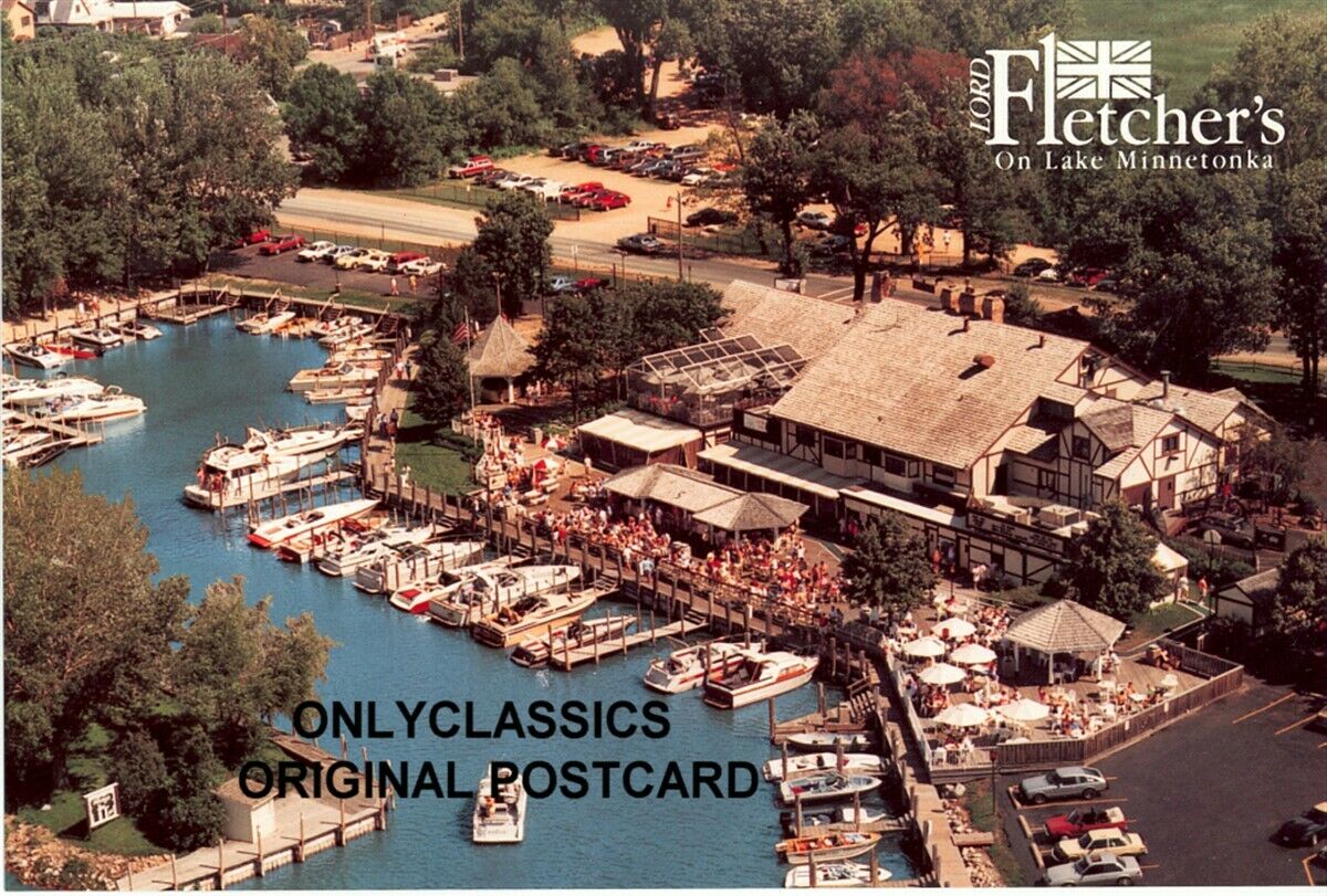 80s Lake Minnetonka Mn Lord Fletchers Restaurant Boat Drive-in Original Postcard
